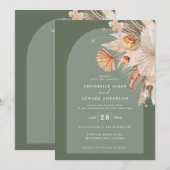 Moderne bohemen groene pampasegras (Voorkant / Achterkant)