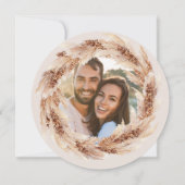 Moderne bohemen, natuurlijke pampasgrasfoto kaart (Achterkant)