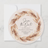 Moderne bohemen, natuurlijke pampasgrasfoto kaart (Voorkant)