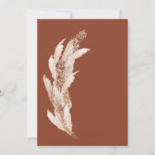 Moderne bohemen, natuurlijke papegaaien bruiloft save the date (Achterkant)