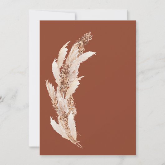 Moderne bohemen, natuurlijke papegaaien bruiloft save the date (Achterkant)