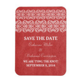 Moderne Bohemen sparen de Datum Magnet, Rood Magneet (Verticaal)