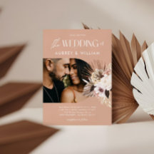 Moderne Bohemen Waterverf Floral Foto bruiloft