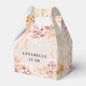 Moderne bohemen waterverf florale pastelverjaardag bedankdoosjes (Achterkant)