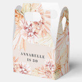 Moderne bohemen waterverf florale pastelverjaardag bedankdoosjes (Geopend)