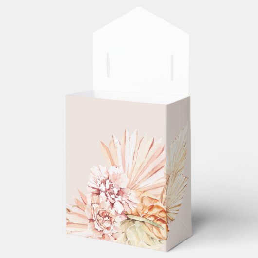 Moderne bohemen waterverf florale pastelverjaardag bedankdoosjes (Geopend)