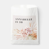 Moderne bohemen waterverf florale pastelverjaardag bedankzakje (Voorkant)