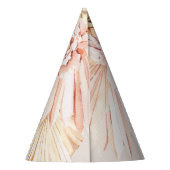 Moderne bohemen waterverf florale pastelverjaardag feesthoedjes (Achterkant)