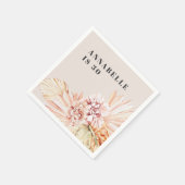 Moderne bohemen waterverf florale pastelverjaardag servet (Hoek)