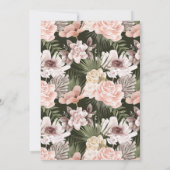 Moderne Bohemen Waterverf Florals Afstuderen Foto Kaart (Achterkant)