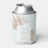 Moderne Bohemiaanse gedroogde palmbladeren Weddens Blikjeskoeler (Blikje Voorkant)