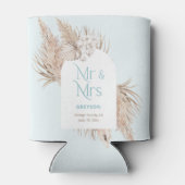 Moderne Bohemiaanse gedroogde palmbladeren Weddens Blikjeskoeler (Achterkant)