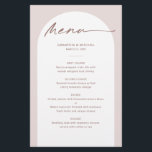 Moderne Bohemian Arch Wedding-menukaart<br><div class="desc">Deze moderne menkkaart is ontworpen om te coördineren met ons moderne Boho-Collectie en biedt de trendy en populaire boog in wit op beige roze achtergrond, gekoppeld aan scriptlettertype. Voor een meer geavanceerde aanpassing van dit ontwerp, bijvoorbeeld het wijzigen van de lay-out, het lettertype of de tekstgrootte, klikt u hierboven op...</div>