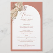 Moderne Bohemian Arch Wedding-menukaart (Voorkant)