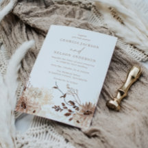 Moderne Bohemian Beige Bloemenbruiloft