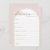 Moderne bohemische Arch Bride voor advies Kaart (Voorkant / Achterkant)