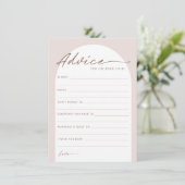 Moderne bohemische Arch Bride voor advies Kaart (Staand voorkant)