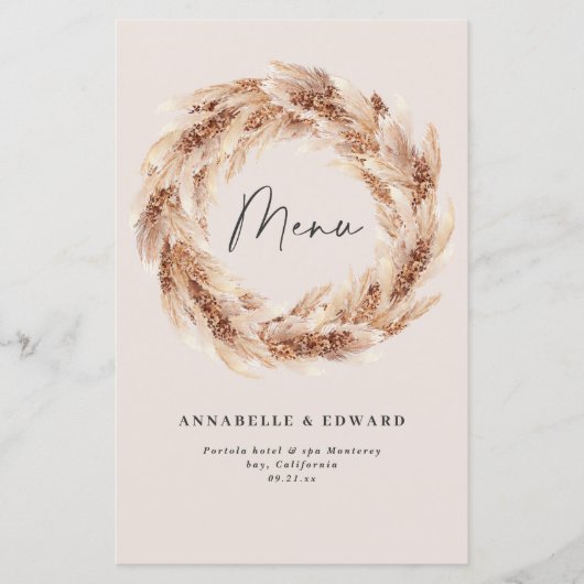 Moderne bohemische botanische pampagode (Voorkant)