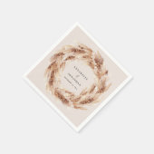 Moderne bohemische bruiloft met natuurlijke pampas servet (Hoek)