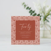 Moderne bohemische marokkaanse tera-cotta elegant kaart (Staand voorkant)