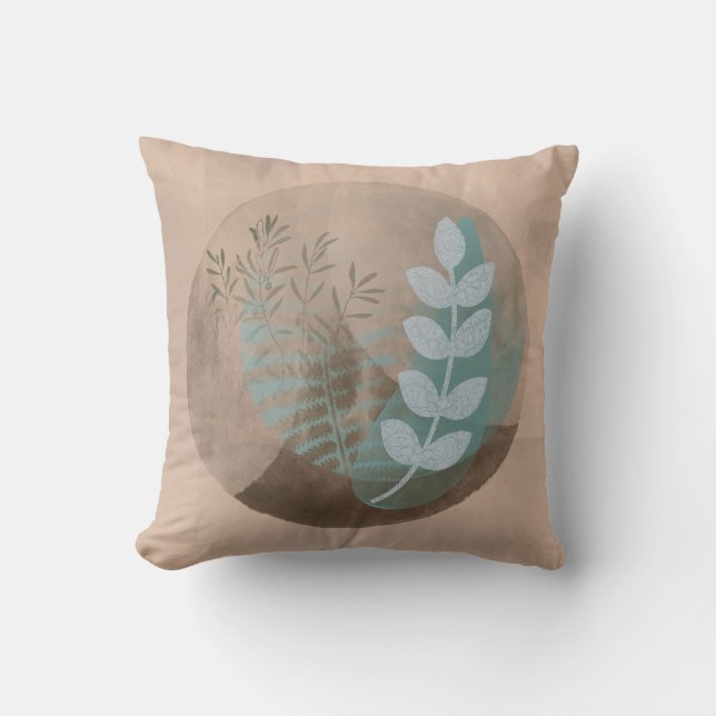 Moderne bohemische olievloeistof kussen (Voorkant)