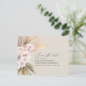 Moderne bohemische pampagode voor orchidee aankondigingskaart (Staand voorkant)