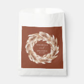 moderne bohemische pampas bodemroest blauwgroen va bedankzakje (Voorkant)