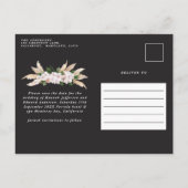 Moderne bohemische papegaaien voor orchidee bruilo aankondigingskaart (Achterkant)