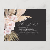 Moderne bohemische papegaaien voor orchidee bruilo aankondigingskaart (Voorkant)