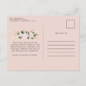 Moderne bohemische papegaaien voor orchidee bruilo aankondigingskaart (Achterkant)