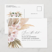 Moderne bohemische papegaaien voor orchidee bruilo aankondigingskaart (Voorkant / Achterkant)