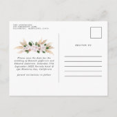 Moderne bohemische papegaaien voor orchidee bruilo aankondigingskaart (Achterkant)