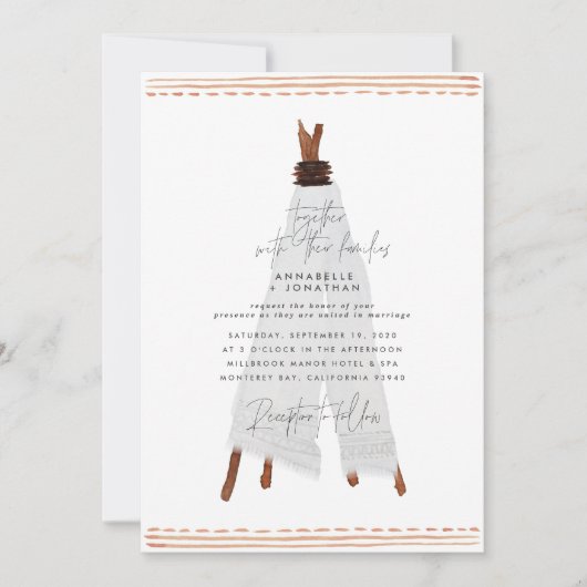 Moderne bohemische teepee, stijlvolle rustige acht (Voorkant)