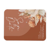 Moderne bohemische terracotta pampas, stijlvol magneet (Horizontaal)