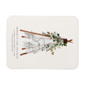 Moderne bohemische theepebotanische achtertuin magneet (Horizontaal)