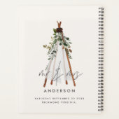 Moderne bohemische theepebotanische achtertuin planner (Achterkant)