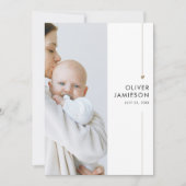 Moderne Boho 2 Foto Baby Shower Bedankkaart (Voorkant)