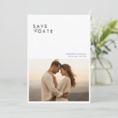 Moderne Boho 4 Fotocollage bruiloft Bewaar de datu Kaart (Staand voorkant)