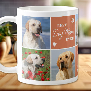 Moderne Boho 7 Fotocollage Gepersonaliseerde HOND  Koffiemok