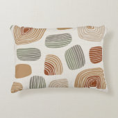 Moderne Boho Aardetinten Abstract ID1273 Accent Kussen (Voorkant)