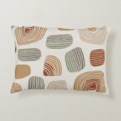 Moderne Boho Aardetinten Abstract ID1273 Accent Kussen (Achterkant)