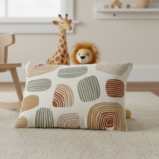 Moderne Boho Aardetinten Abstract ID1273 Accent Kussen
