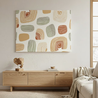 Moderne Boho Aardetinten Abstract ID1273 Canvas Afdruk