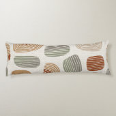 Moderne Boho Aardetinten Abstract ID1273 Lichaamskussen (Achterkant)