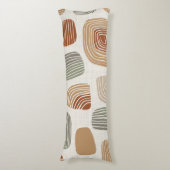 Moderne Boho Aardetinten Abstract ID1273 Lichaamskussen (Voorkant Verticaal)