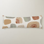 Moderne Boho Aardetinten Abstract ID1273 Lichaamskussen (Voorkant)