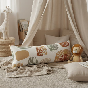 Moderne Boho Aardetinten Abstract ID1273 Lichaamskussen