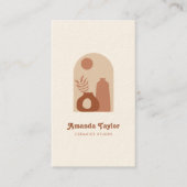 Moderne Boho aardewerk interieur design home decor Visitekaartje (Voorkant)