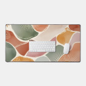Moderne Boho Abstract Aardtinten Bureaumat (Keyboard & Muis)