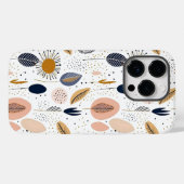 Moderne Boho Abstracte Botanische Patroon Case-Mate iPhone Case (Achterkant (horizontaal))